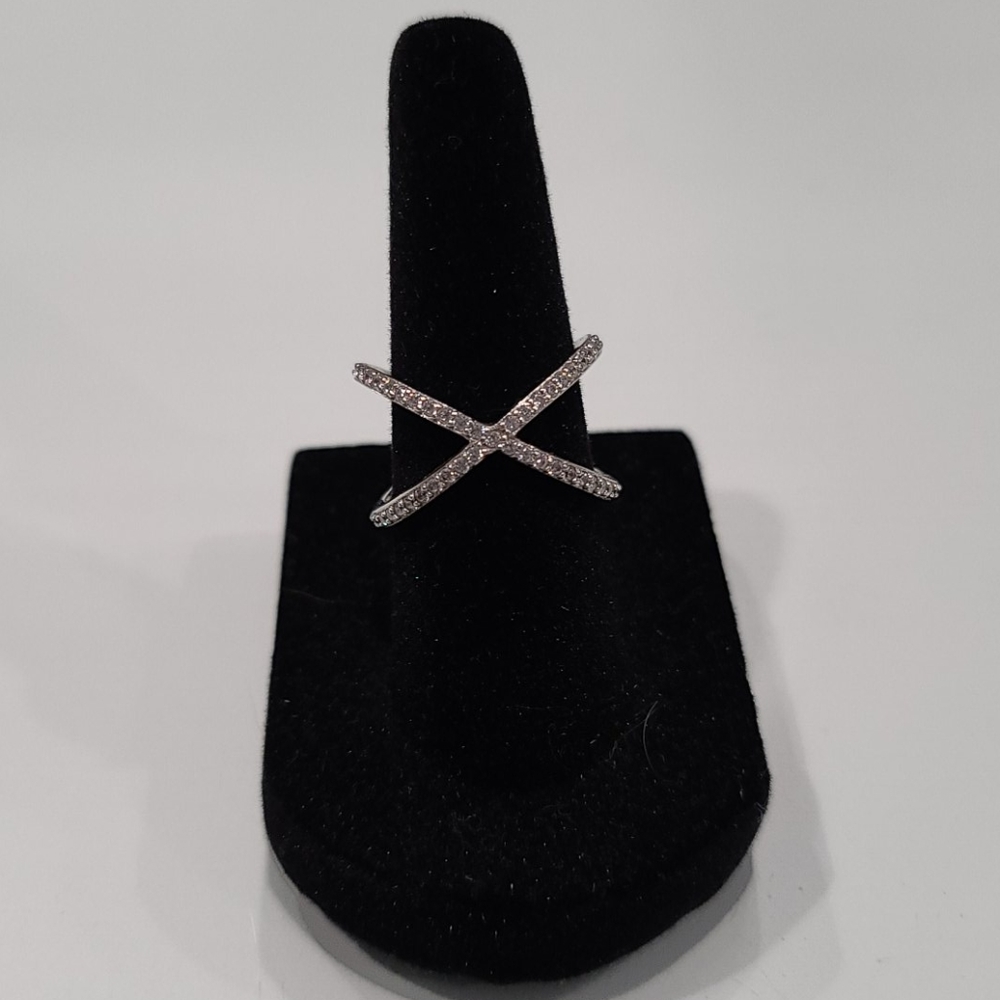 Sterling silver criss cross ring